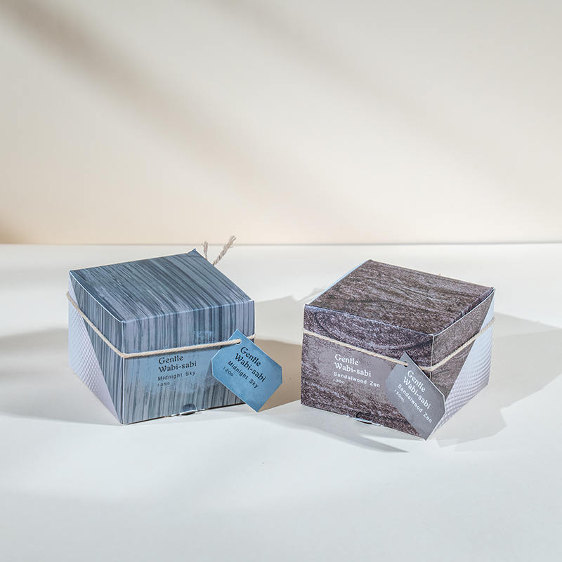 Runder Kerzenbecher aus Glas mit vertikalen Streifen, Duftkerzen-Öko-Sojawachs-Kerzenverkäufer