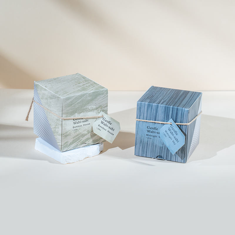 Runder Kerzenbecher aus Glas mit vertikalen Streifen, Duftkerzen-Öko-Sojawachs-Kerzenverkäufer