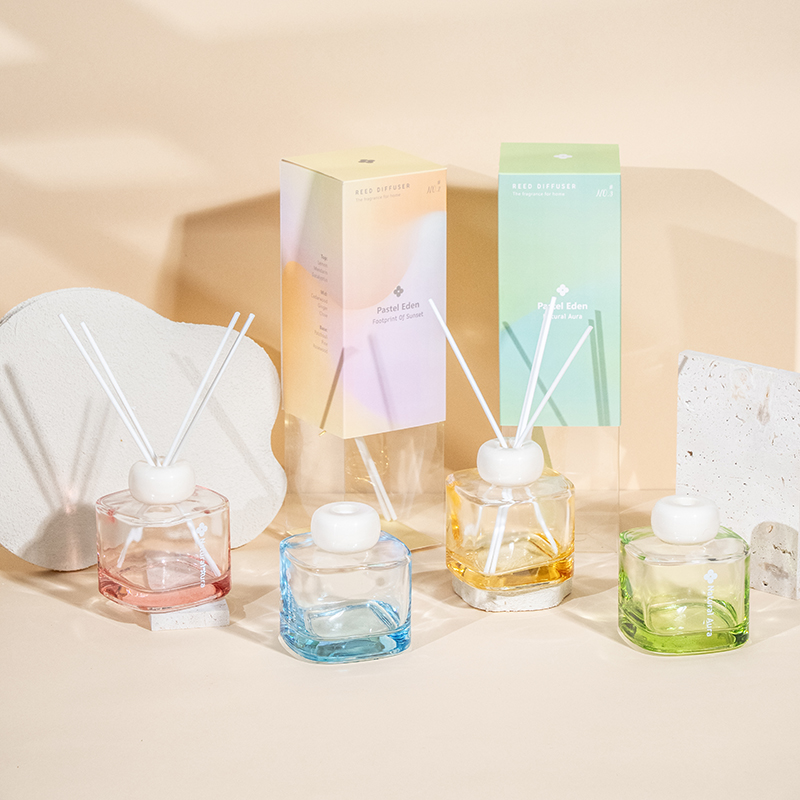 Quadratische Klarglas-Parfümflasche, Schilfrohr-Diffusor-Aroma-Diffusor-Fabrik