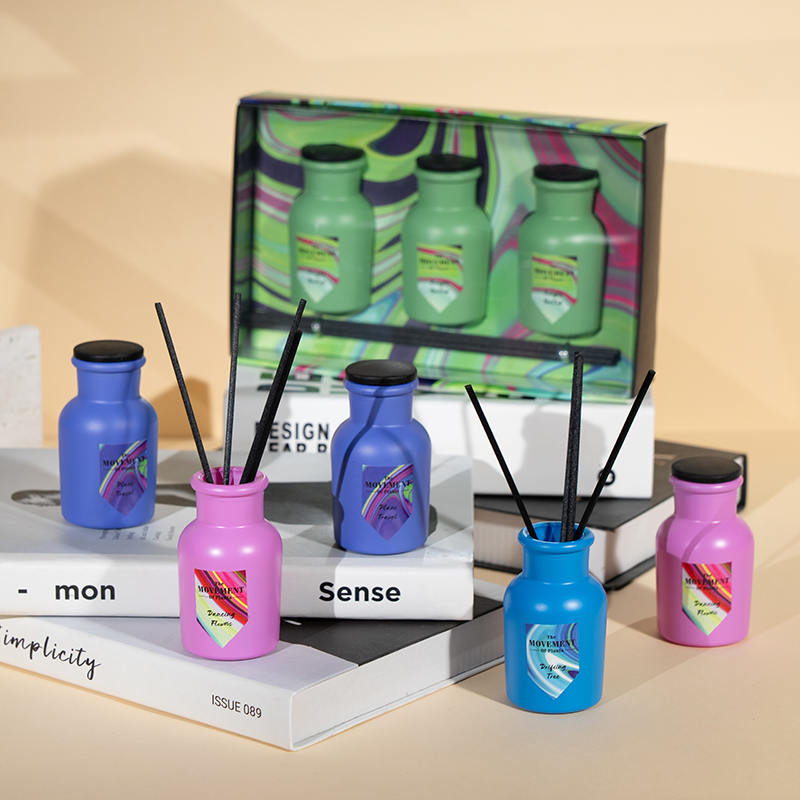 Kleine runde Flasche Duftstäbchen-Diffusor 3-teiliges Set-Home-Aroma-Set-Hersteller