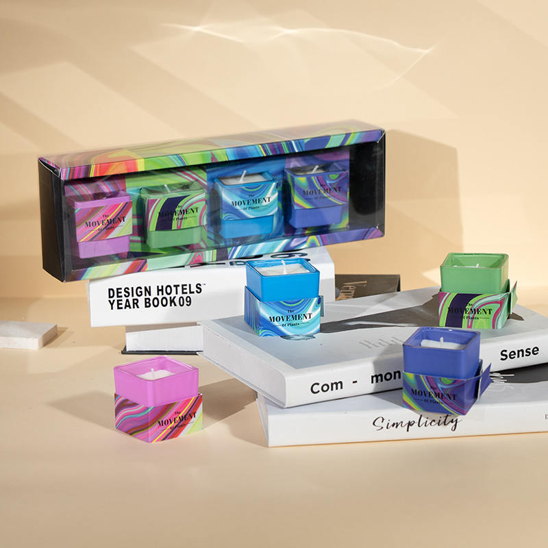 Lieferant von klassischen quadratischen Tassen, Duftkerzen und Sojakerzen im Glasglas