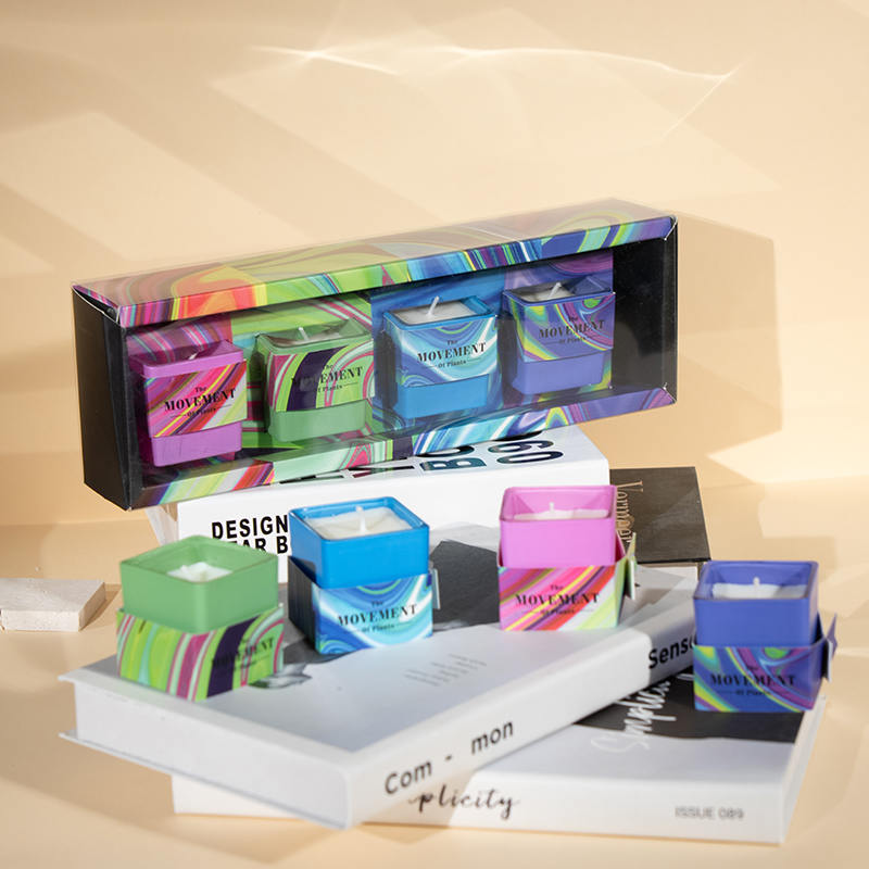 Lieferant von klassischen quadratischen Tassen, Duftkerzen und Sojakerzen im Glasglas