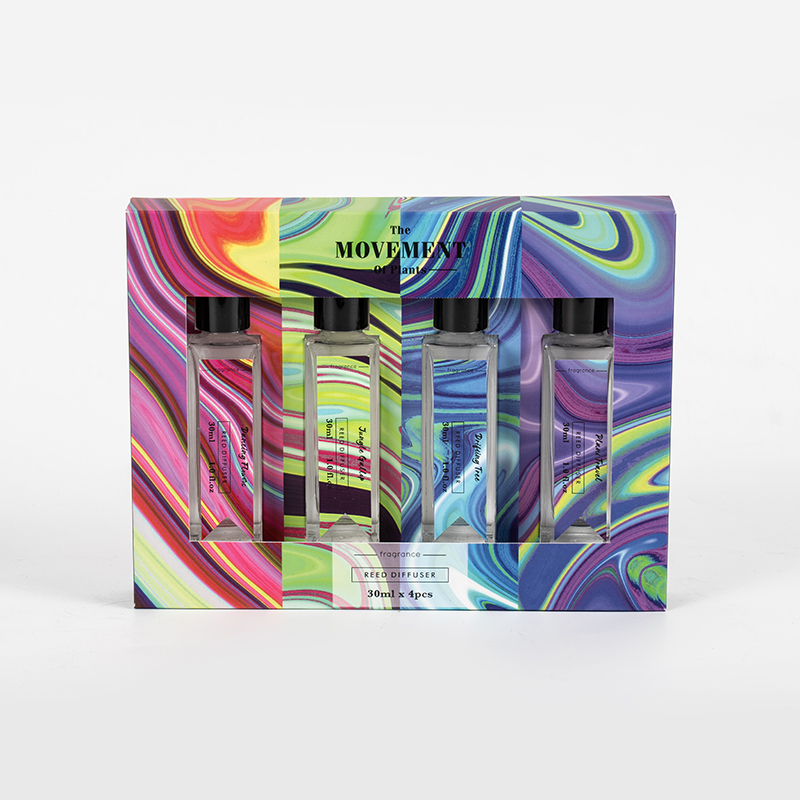 Kleiner High-Heel-Quadratflaschen-Schilfdiffusor 4-teiliges Set-Aroma-Diffusor-Ölhersteller